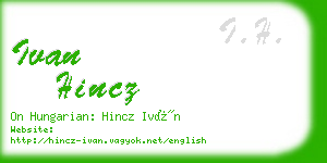 ivan hincz business card